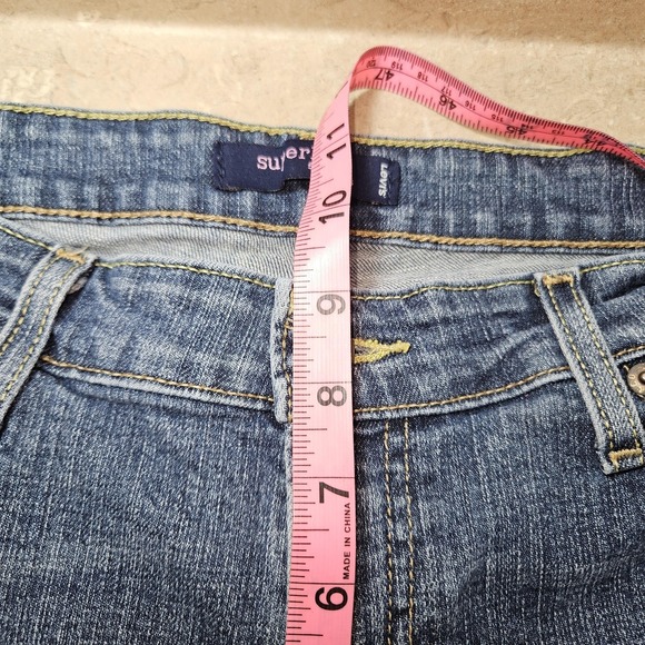 Levis 518 Superlow Bootcut‎ Jeans Womens 13 Blue Stretch Low Rise Medium Wash - Picture 9 of 13